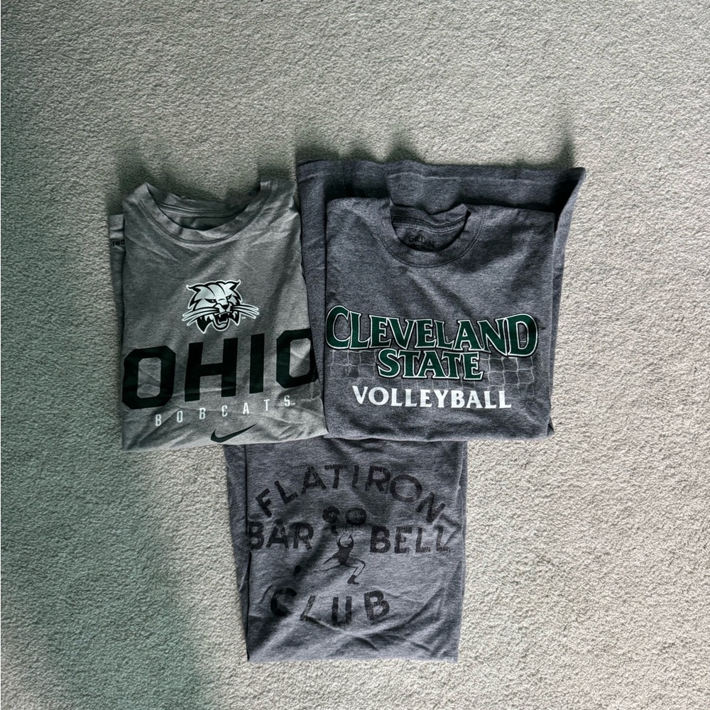 Gray Graphic T-Shirts Set
